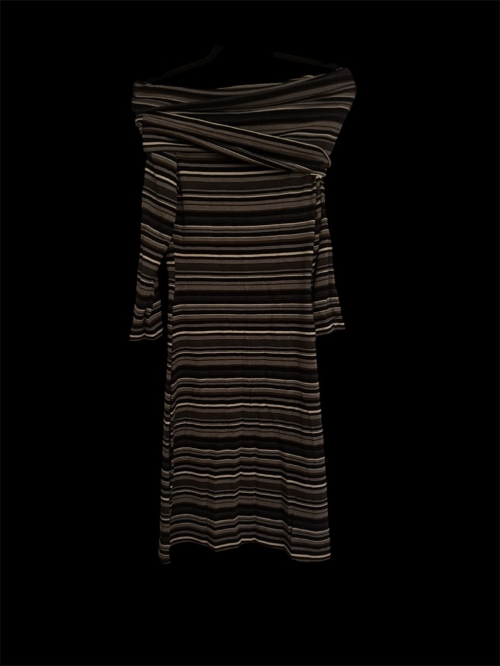 Comme des Garcons Striped Dress/Sweater in Black and Gray